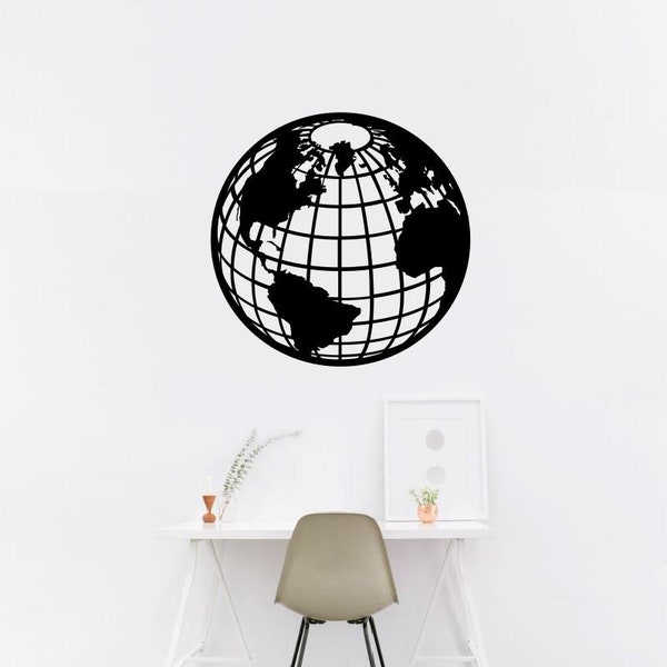 World Globe Metal Home Decor / World Wall Art / Earth Wall Art / Metal World Wall Art / Globe Wall Art / Metal Wall Decor