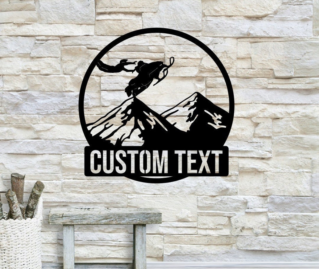 Personalized Metal Snowmobile Sign / Snowmobile Wall Decor / Metal Wall