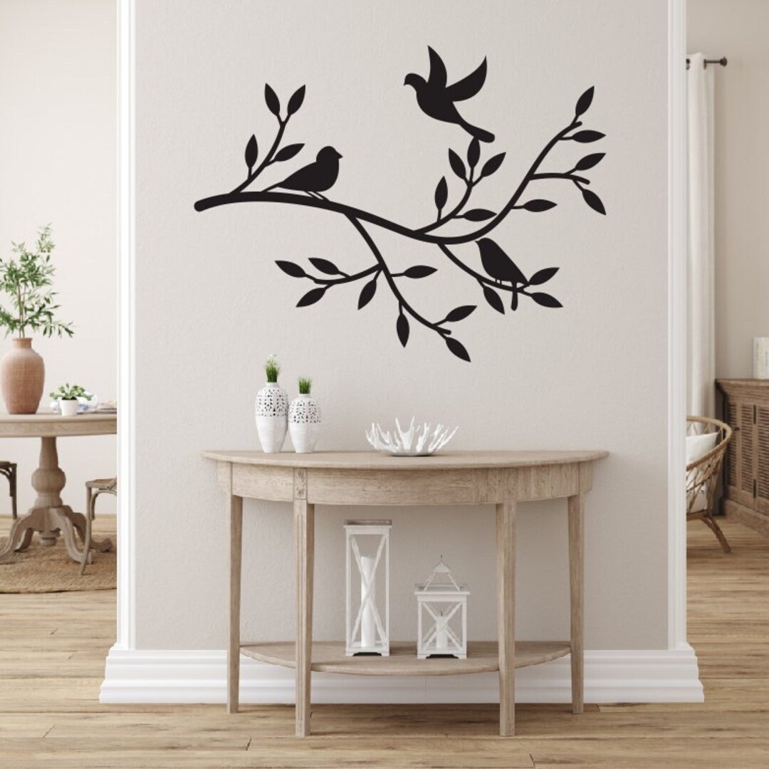 Bird on Branches Wall Art / Birds on Branch Wall Decor / Metal Wall ...