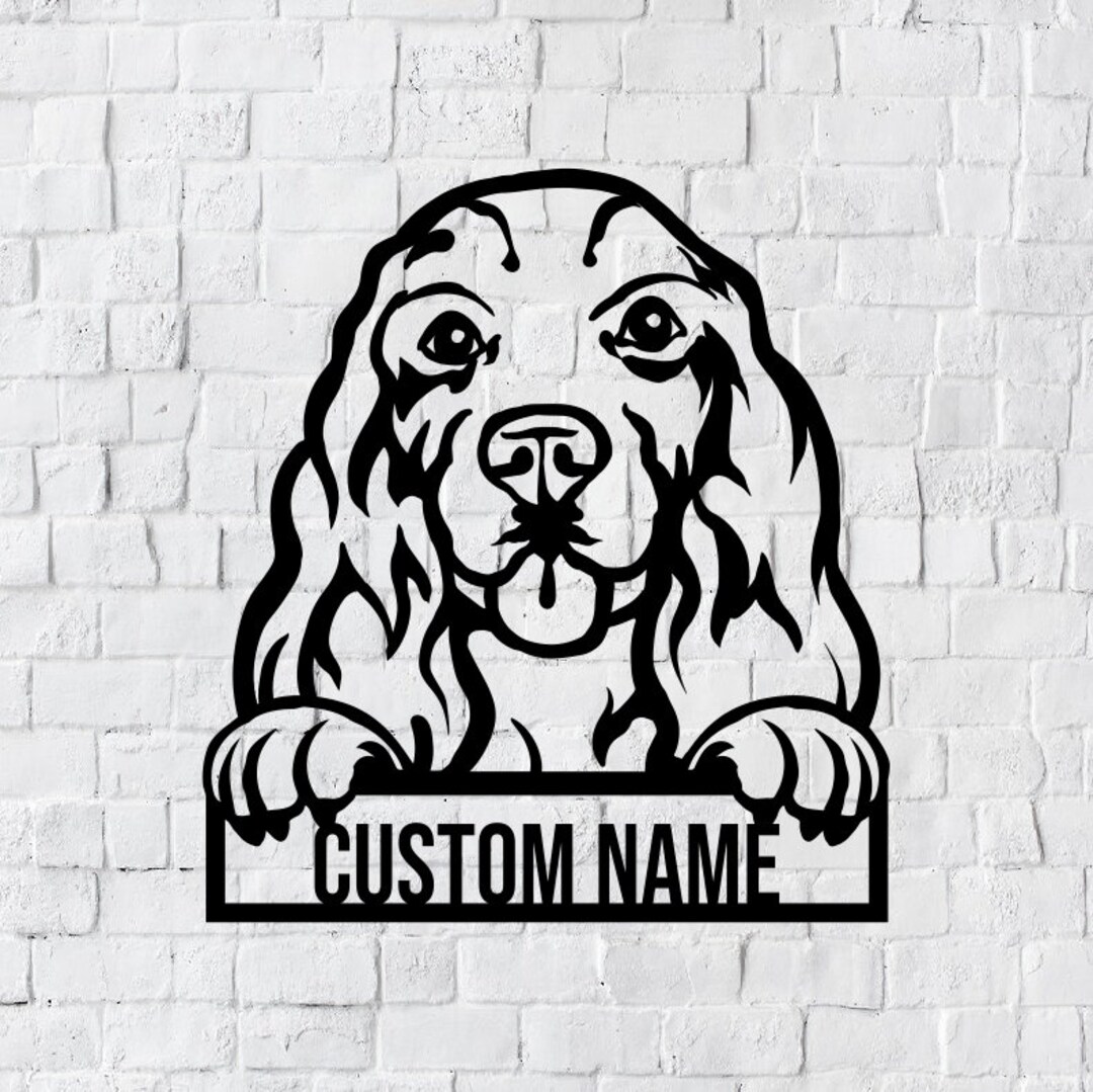 Custom Cocker Spaniel Dog Sign / Personalized Cocker Spaniel Puppy Wall ...