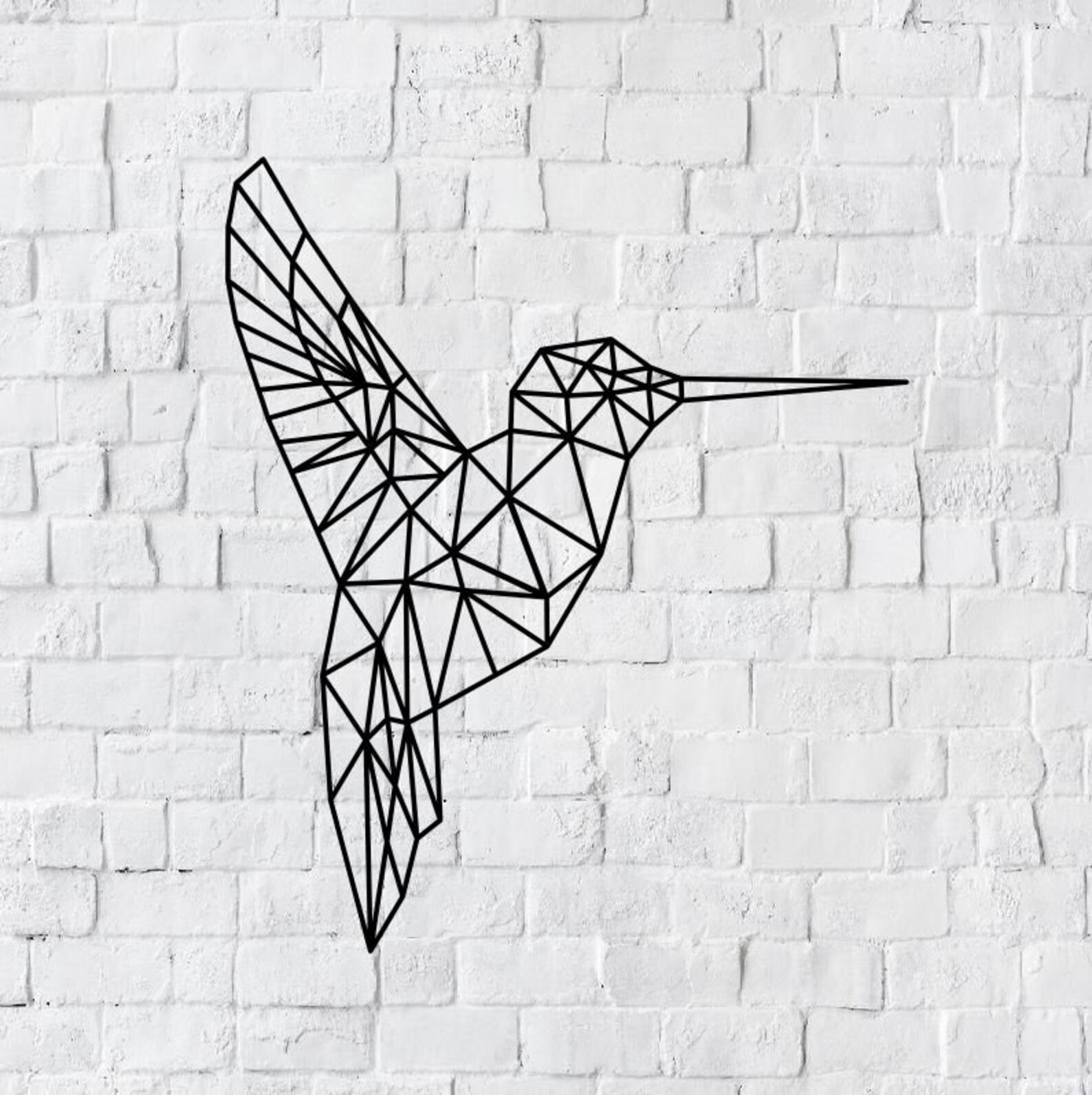 Geometric Hummingbird Metal Home Decor / Bird Wall Art / Etsy Canada