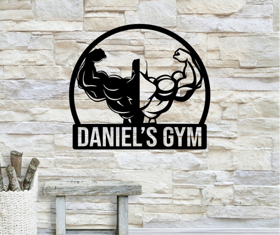 Personalized Metal Home Gym Sign / Gym Wall Decor / Metal Wall Decor ...