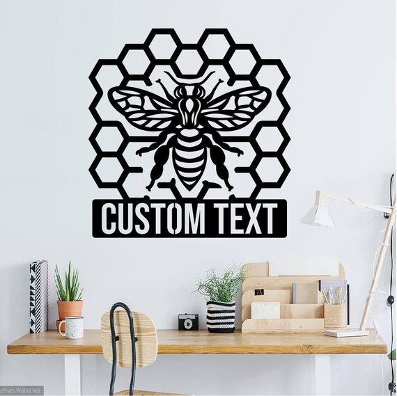 Personalized Metal Bee Sign / Bees Metal Art / Bee Home Decor / Hive Home  Decor / Metal Wall Art / Bee Sign 