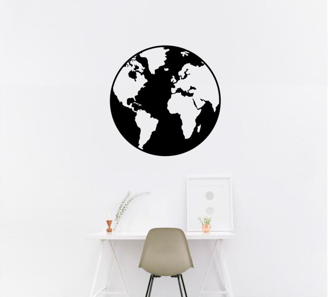 World Globe Metal Home Decor / World Wall Art / Earth Wall Art / Metal