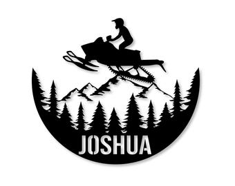 Personalized Metal Snowmobile Sign / Snowmobile Wall Decor / Metal Wall Decor / Snowmobiling Decor / Custom Home Decor / Wall Art