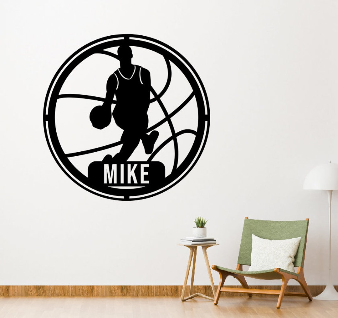 Personalized Basketball Metal Wall Art / Basketball Hoop Wall Decor