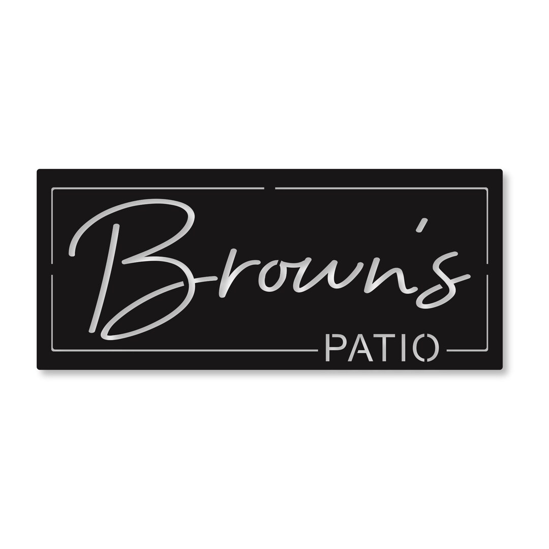 Personalized Metal Patio Sign | Customized Wall Art Patio Decor ...