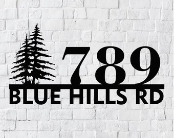 Letrero de número de casa de metal / Letrero de dirección / Dirección moderna / Letrero de dirección de decoración artística / Letrero de dirección de metal / Números de dirección / Placa de dirección