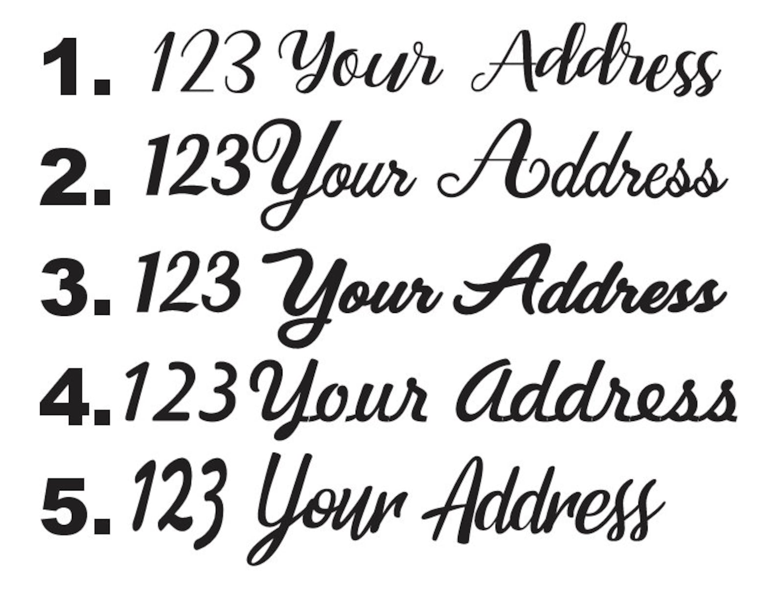 Script House Address Sign Address Sign Modern Address Etsy