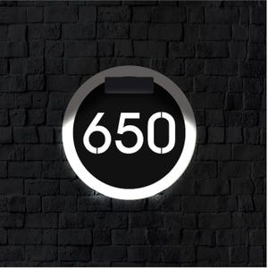 Solar LED Metal House Number Sign | Address Sign | Modern Address | Light up Address Sign | Metal Address | Address Numbers | Address Plaque