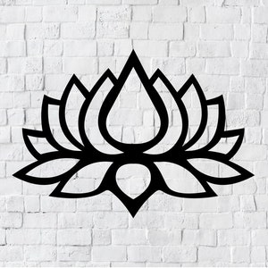 Lotus Flower Metal Sign / Metal Wall Decor / Lotus Flower Yoga Sign / Home Decor / Flower Decor