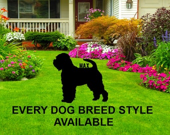 Personalized Dog Metal Stake Sign / Dog Memorial Stake Sign / Metal Dog Yard Sign / Dog Garden Sign / Dog Breed Metal Stake Sign