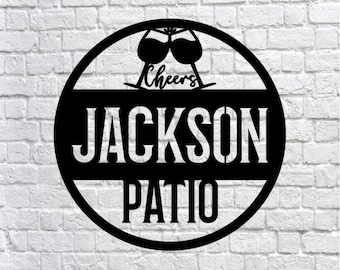 Personalized Patio Wall Art / Outdoor Wall Decor / Metal Wall Decor / Patio Decor / Personalized Home Decor / Metal Wall Art