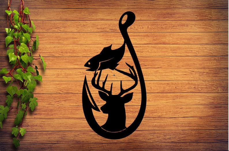 Fishing & Hunting Metal Art / Nature Home Decor / Hunting and Etsy