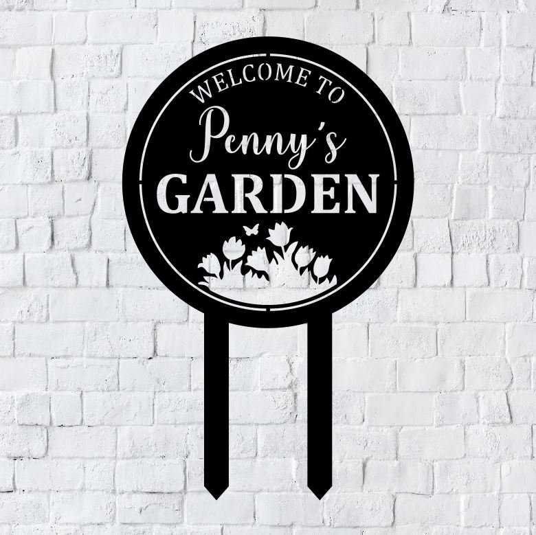 Personalized Garden Stake Metal Sign Garden Stake Metal Sign Etsy Canada
