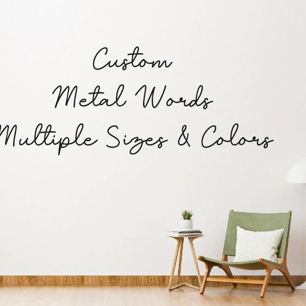 Metal Wall Words Etsy