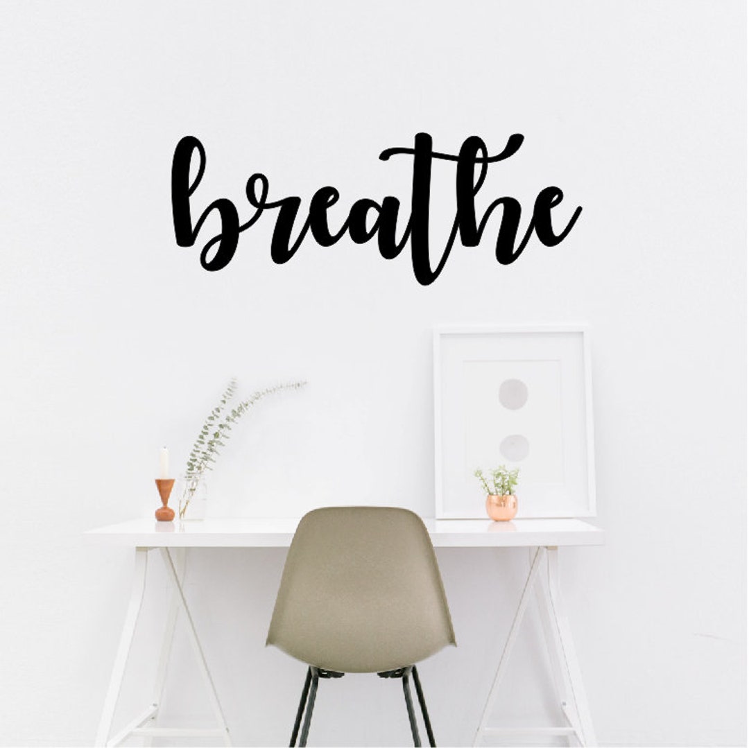 Breathe Metal Wall Art / Breathe Wall Decor / Metal Wall Decor / Home