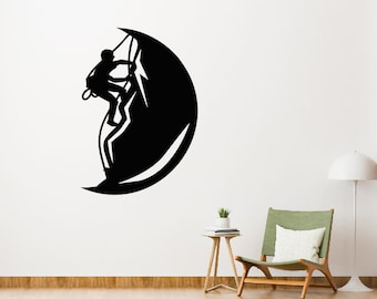 Rock Climbing Metal Home Decor / Mountain Rock Climber Wall Art / Climber Metal Wall Art / Metal Wall Art / Wall Art / Metal Wall Decor