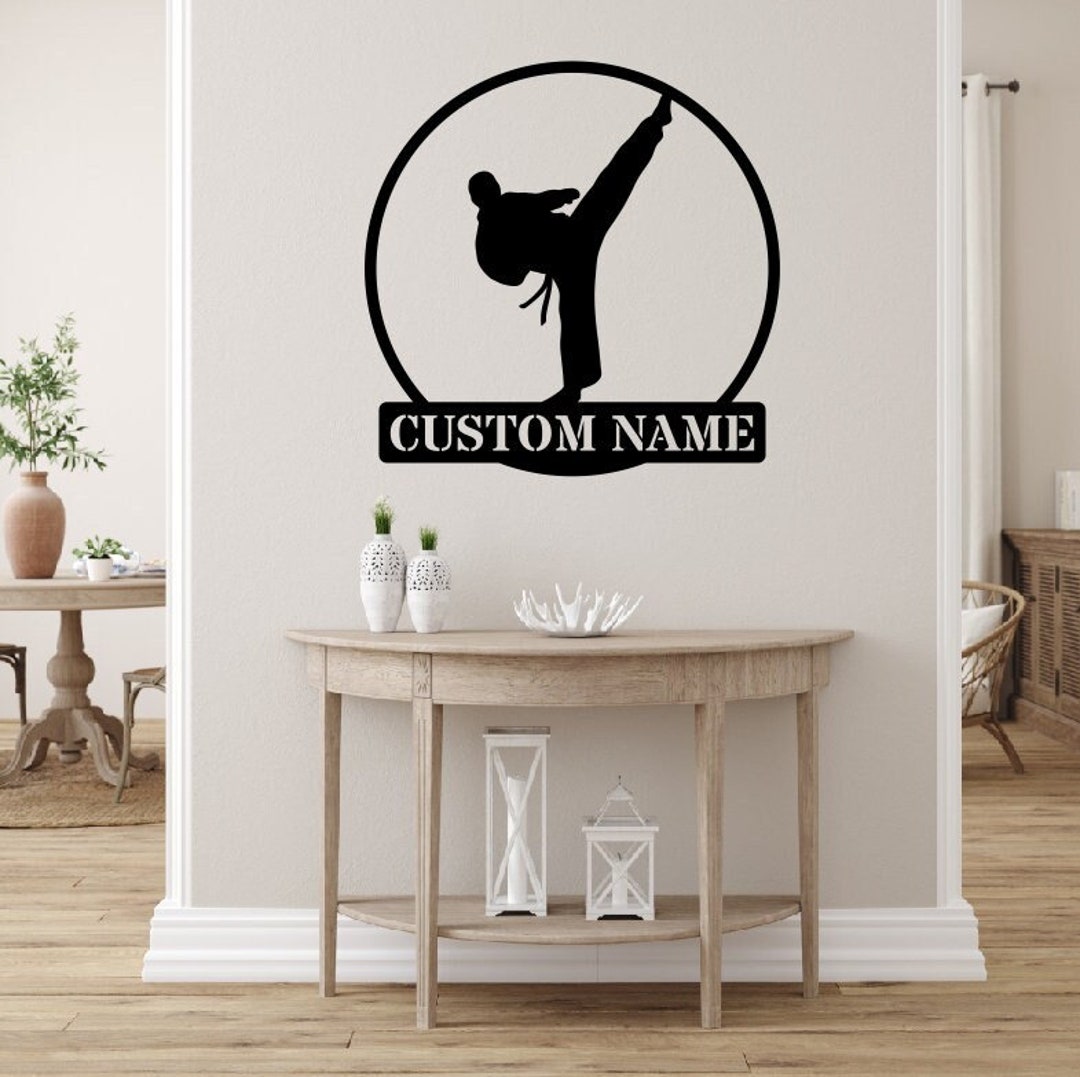 Custom Karate Name Metal Sign / Personalized Kids Wall Decor / Metal