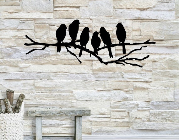 Birds on Branch Wall Art Bird Branch Home Decor Birds Wall - Etsy