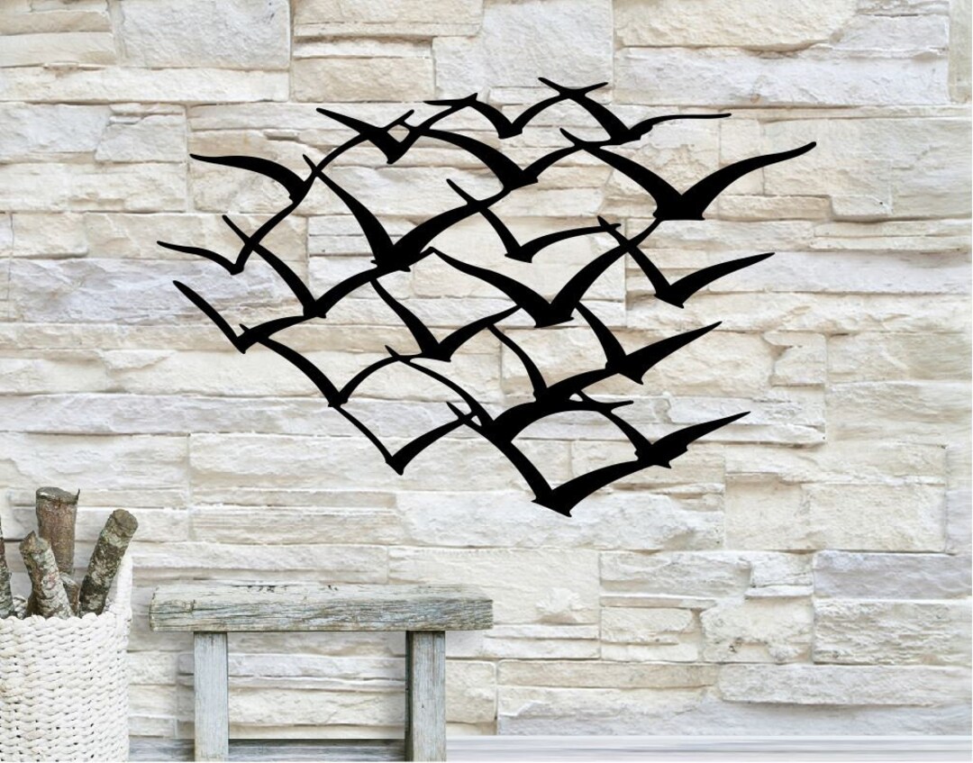 Flock of Birds Wall Art | Bird Home Decor | Birds Wall Decor | Metal ...