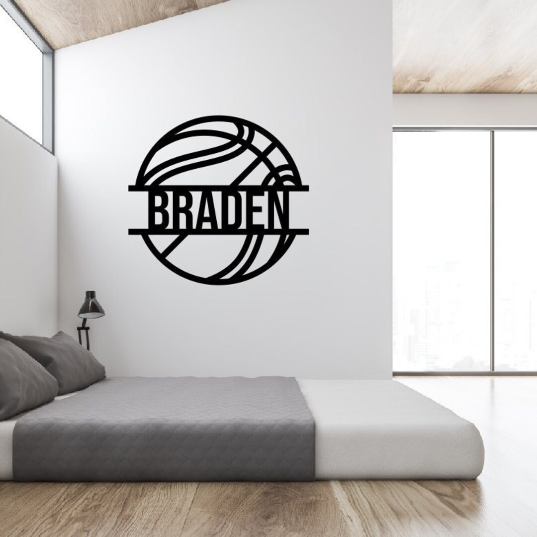Personalized Basketball Metal Wall Art / Basketball Hoop Wall Decor