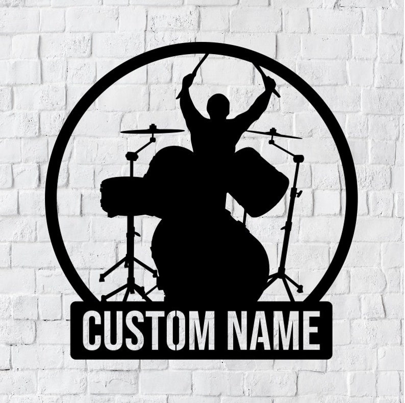 Drummer Sign Personalized Metal Drummer Sign / Drumming Wall Decor / Metal | Etsy