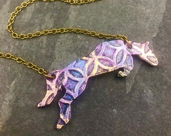 Show Jumping Horse Necklace | Hunter Jumper | Equestrian Necklace | Jumping Horse | Horse Gifts | Horse Jewelry | Dressage Gifts