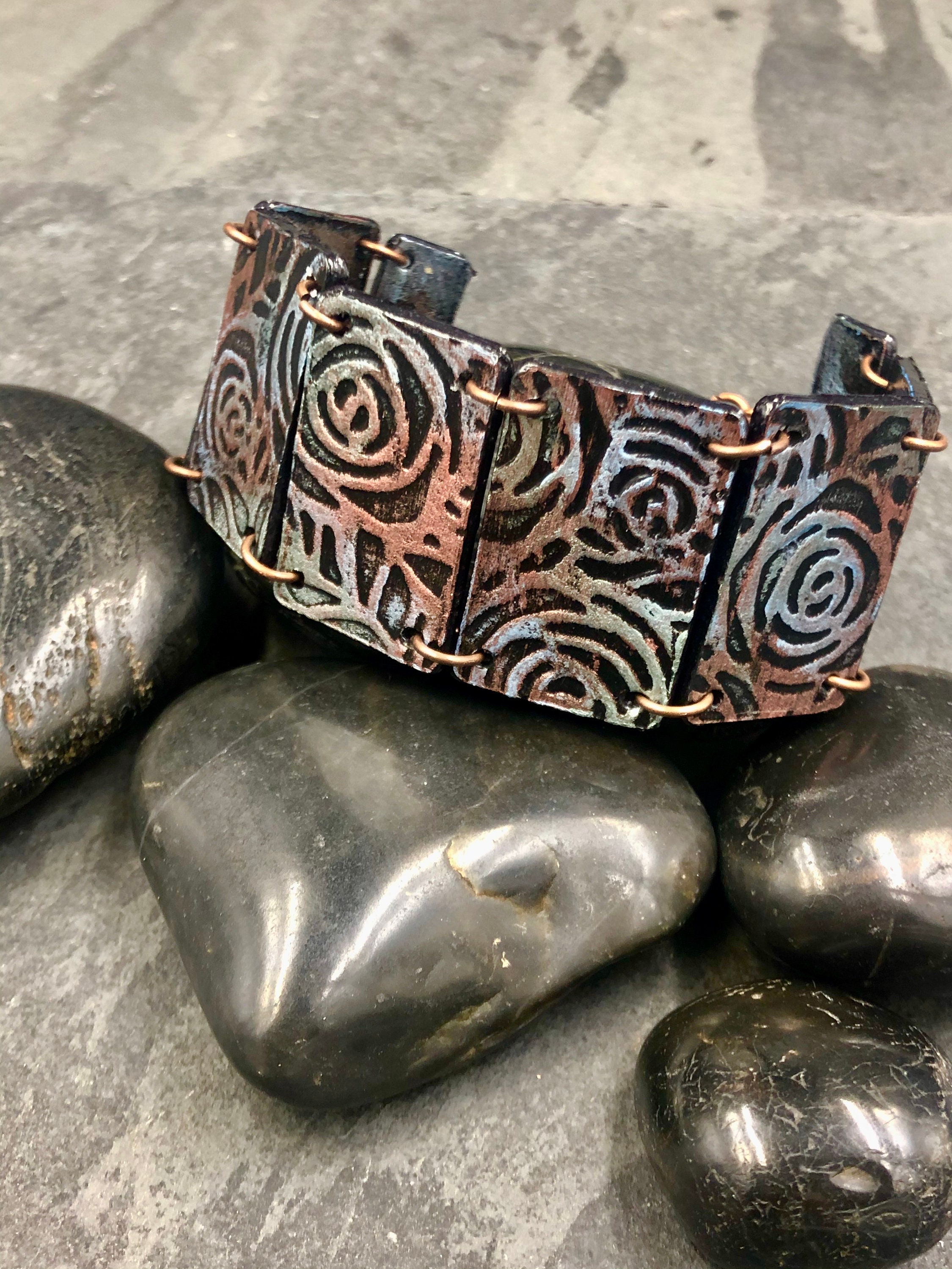 Lokah Samastah Sukhino Bhavantu Reversible Bracelet | Yoga Jewelry | Yoga Gifts | Sanskrit Jewelry | Mantra Bracelet | Recycled Jewelry