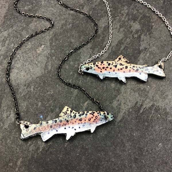 Fly Fishing Necklace Etsy