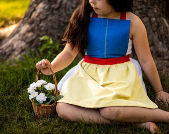 Snow White Apron - Snow White Dress - Snow White Costume - Evil Queen Costume - Reversible Princess Dress Up Apron
