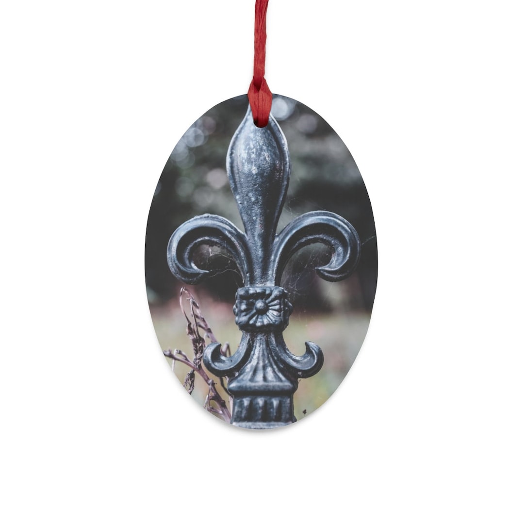 Fleur De Lis Wooden Ornament, Fleur De Lis Decor, Xmas Wooden Ornament ...