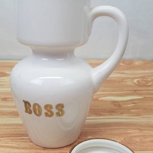 Vintage Novelty Decanter Inscribed &#39;Boss&#39; Vintage Bar Vintage Carafe