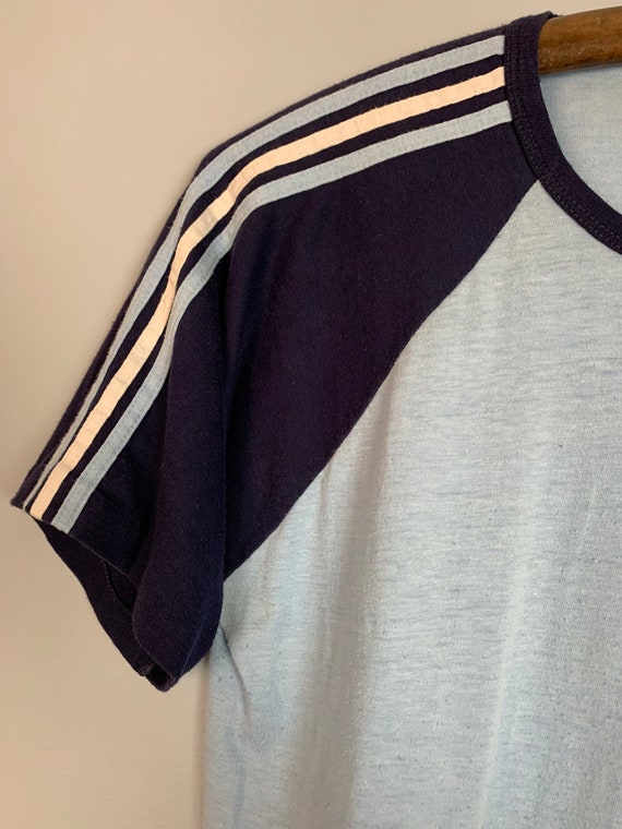 Vintage Raglan Single Stitch T-Shirt Striped Slee… - image 6