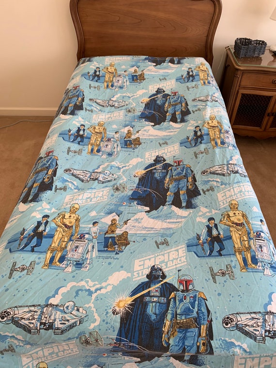 Vintage 1970s Star Wars Empire Strikes Back Twin Sheet Set Star