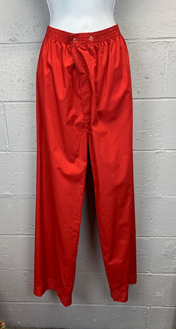 Vintage 70s Red 2 Piece Pajama Set by John Weitz … - image 6