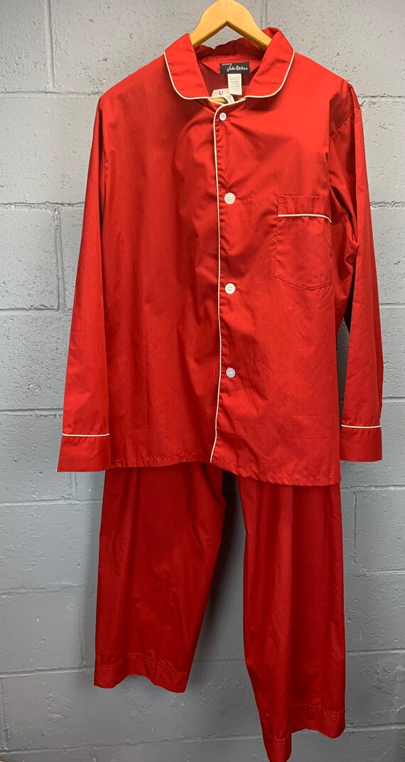 Vintage 70s Red 2 Piece Pajama Set by John Weitz … - image 5