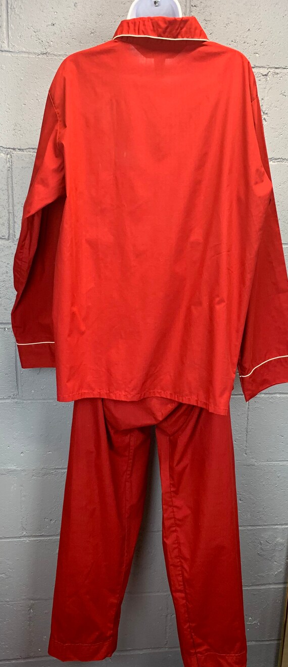 Vintage 70s Red 2 Piece Pajama Set by John Weitz … - image 7