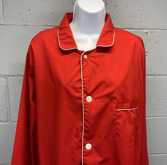 Vintage 70s Red 2 Piece Pajama Set by John Weitz … - image 4