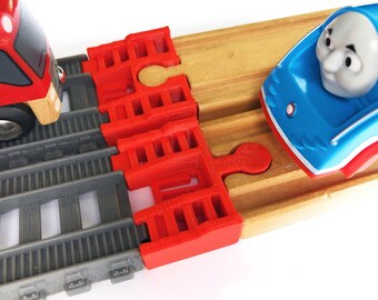 wooden train track double male