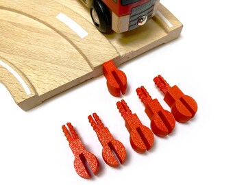 wooden train track male connectors