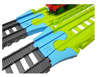 TrainLab Train Track Adapters Compatible with Thomas Friends 2026 TrackMaster Easy Connect to 2014 Gray - USA Handmade (2pc)
