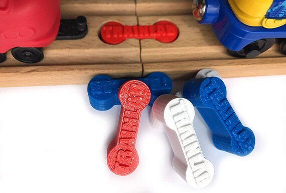wooden train track dog bones