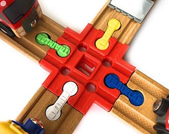 Trainlab cross tracks connector for wooden railway with dog bones (5pcs)