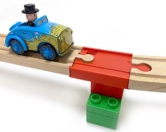 New! trainlab bridge adapters for duplo-type and brio wooden railway with personalization option! (1pc)