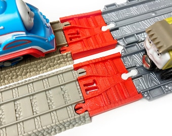 Trainlab thomas and friends take-n-play to old trackmaster (2009 brown) train tracks (2pc)