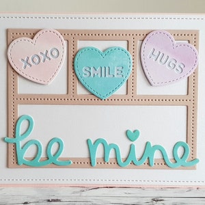 Tarjeta de San Valentín 3D hecha a mano | Colores pastel y brillo metálico | SÉ MÍO