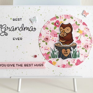 Biglietto fatto a mano per la nonna Biglietto per la festa della mamma per la nonna LA MIGLIORE NONNA DI SEMPRE, biglietto pieghevole con busta A6