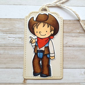 Etiqueta de presente de cowboy feita à mão - perfeita para fãs ocidentais e amantes do country