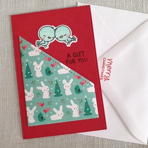 Porte-carte-cadeau, enveloppe de carte-cadeau de Noël, support pour cartes-cadeaux ou espèces